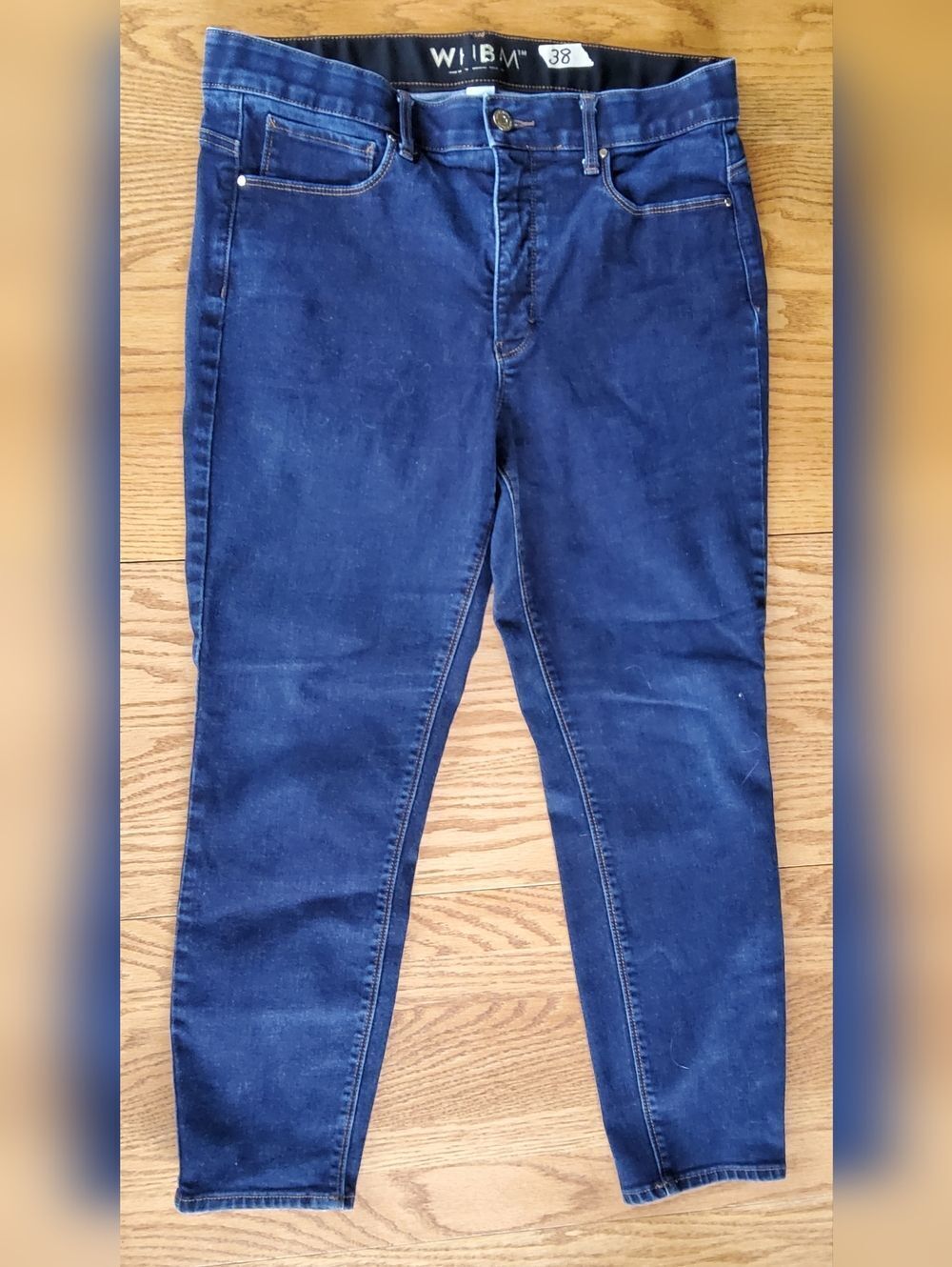 38 White House Black Market Dark Blue Stretch Skinny Jeans